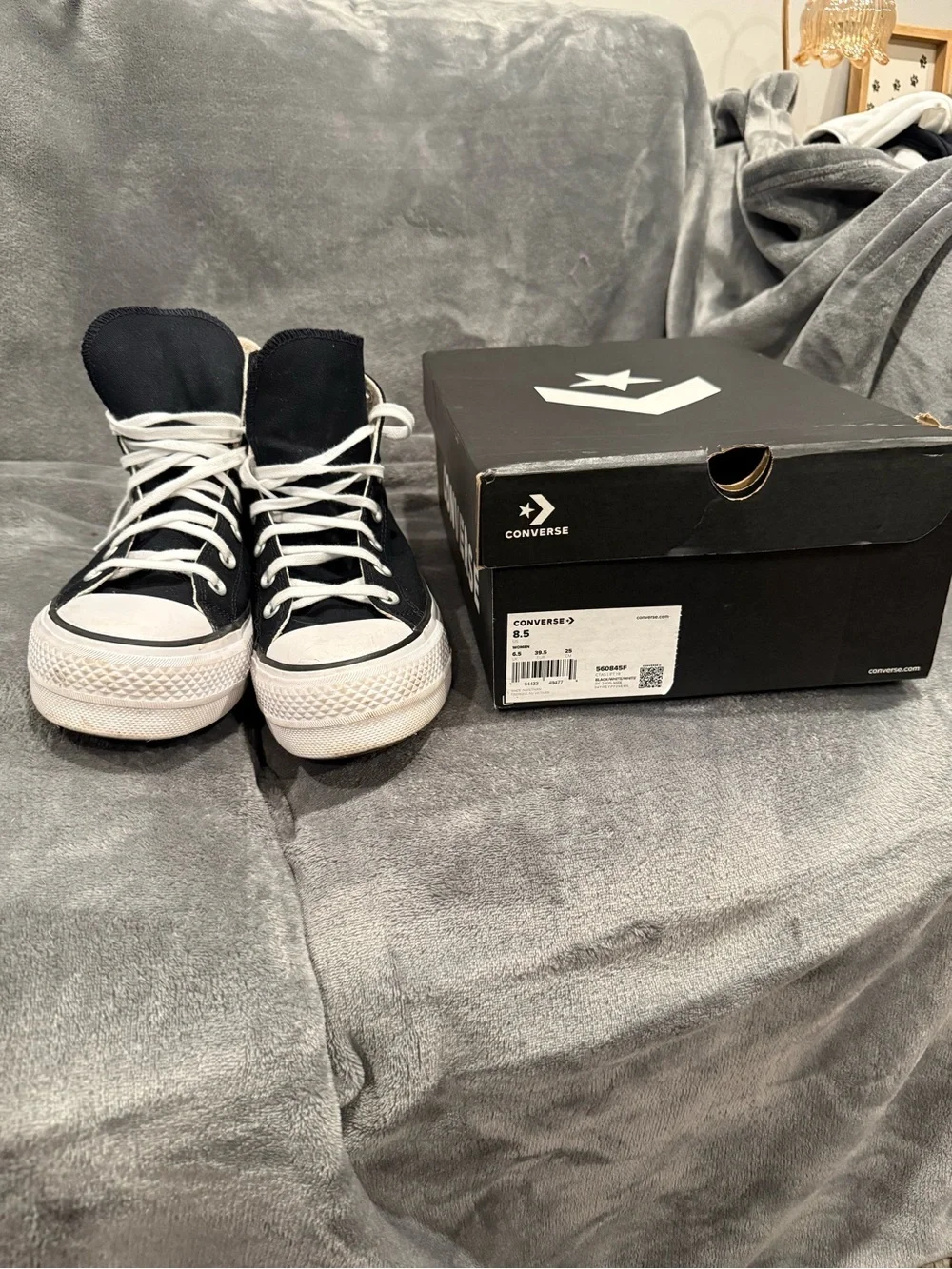 Converse high top platform sneakers size 8.5 women’s